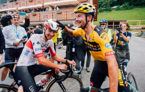 Roglic in Pogacar NJ STA (Tadej Pogačar and Primož Roglič make Slovenian history again at the Tour de France)