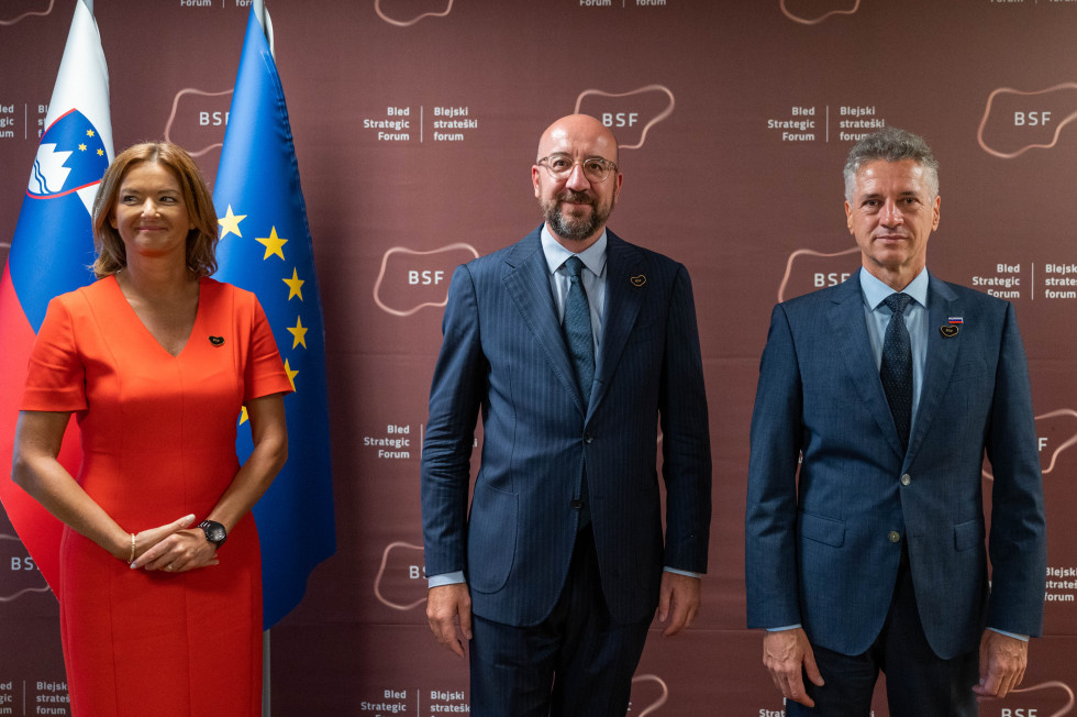 ministrica Fajon, Charles Michel in predsednik Vlade RS