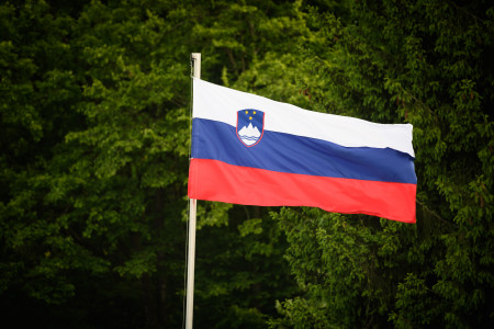 Simbolična slika plapolajoče zastave Republike Slovenije