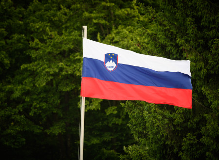 Simbolična slika plapolajoče zastave Republike Slovenije