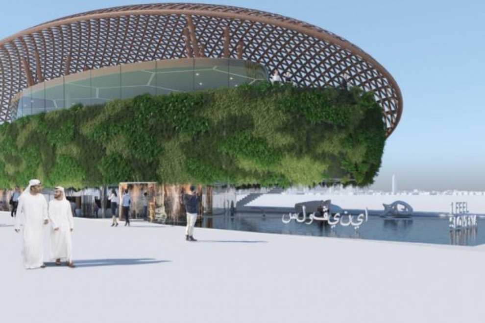 An illustrative display of the Expo exhibition centre in Dubai.