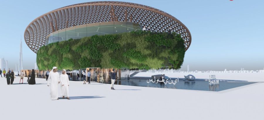 An illustrative display of the Expo exhibition centre in Dubai.