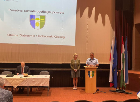 Župan Občine Dobrovnik in predsednica Madžarske samoupravne narodne skupnosti Dobrovnik.