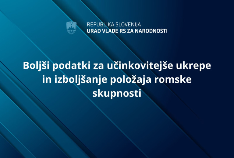 Boljši podatki za učinkovitejše ukrepe in izboljšanje položaja romske skupnosti
