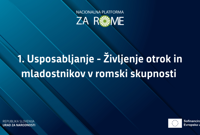 1. Usposabljanje: Življenje otrok in mladostnikov v romski skupnosti