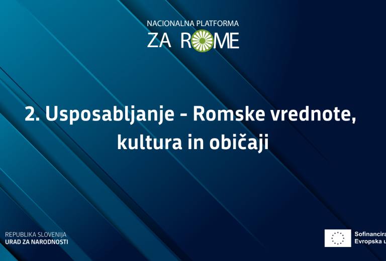 2. Usposabljanje: Romske vrednote, kultura in običaji