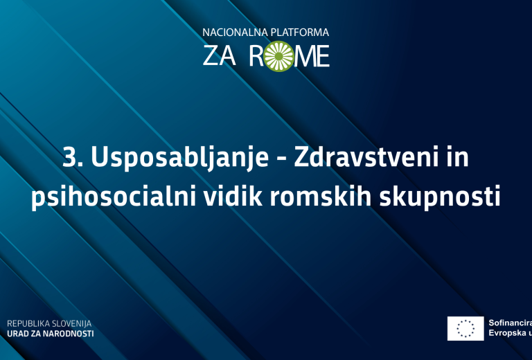 3. Usposabljanje: Zdravstveni in psihosocialni vidik romskih skupnosti