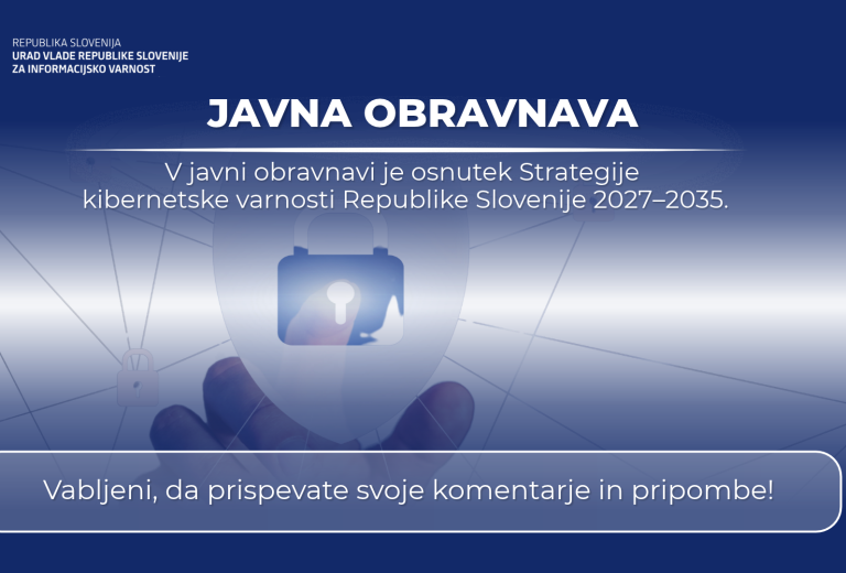 V javni obravnavi osnutek Strategije kibernetske varnosti Republike Slovenije 2027–2035