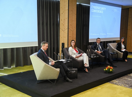 Speakers in the Panel 3. Moderator Dr Gustav Lindstrom, Director of EUISS on the left side