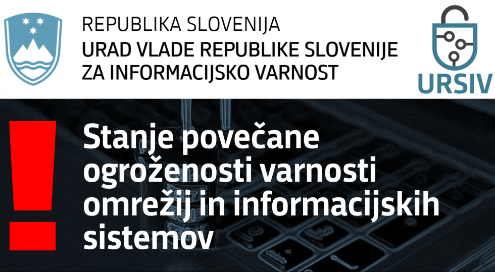 Stanje povečane ogroženosti varnosti omrežij in informacijskih sistemov