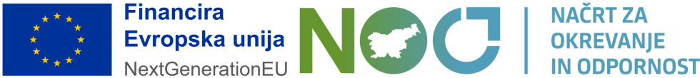 Logotipa Financira EU in Načrta za okrevanje in odpornost