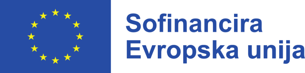 Na levi evropska zastava, na desni napis Sofinancira Evropska unija.