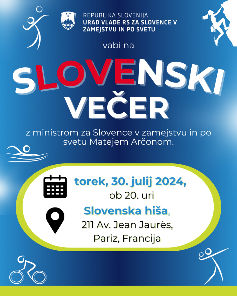 Letak. Kot v besedilu. Ob straneh športniki v belem.