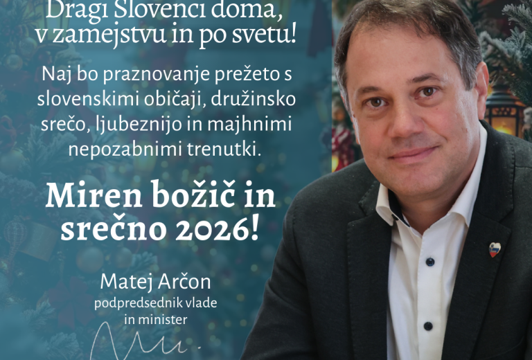 Voščilo podpredsednika vlade in ministra Mateja Arčona